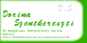 dorina szentkereszti business card